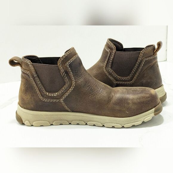 Carolina Women's Aluminum Toe brown work leather Boots oil & slip resistant 6.5 - Picture 7 of 15